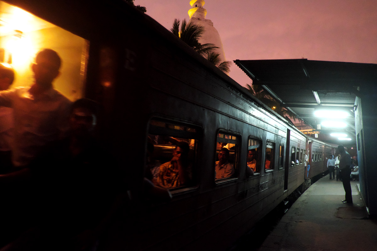 Secretariat train station. Colombo, Sri Lanka -- Fuji X-Pro 2, XF 18mm F2 | 1/90 sec, f2, ISO 10,000