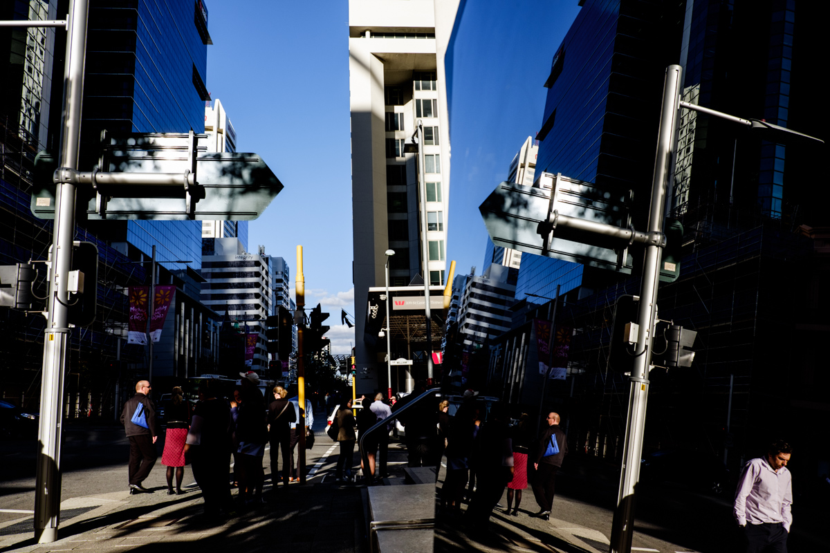 The financial district of Perth, Western Australia.