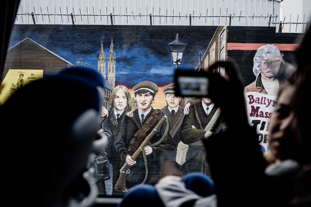 Belfast, Nothern Ireland. The only time you're going to hear me say this: we drove around the city with a local guide on the mic. Ken gave us an intense, rending account of the city and the history of the Troubles.