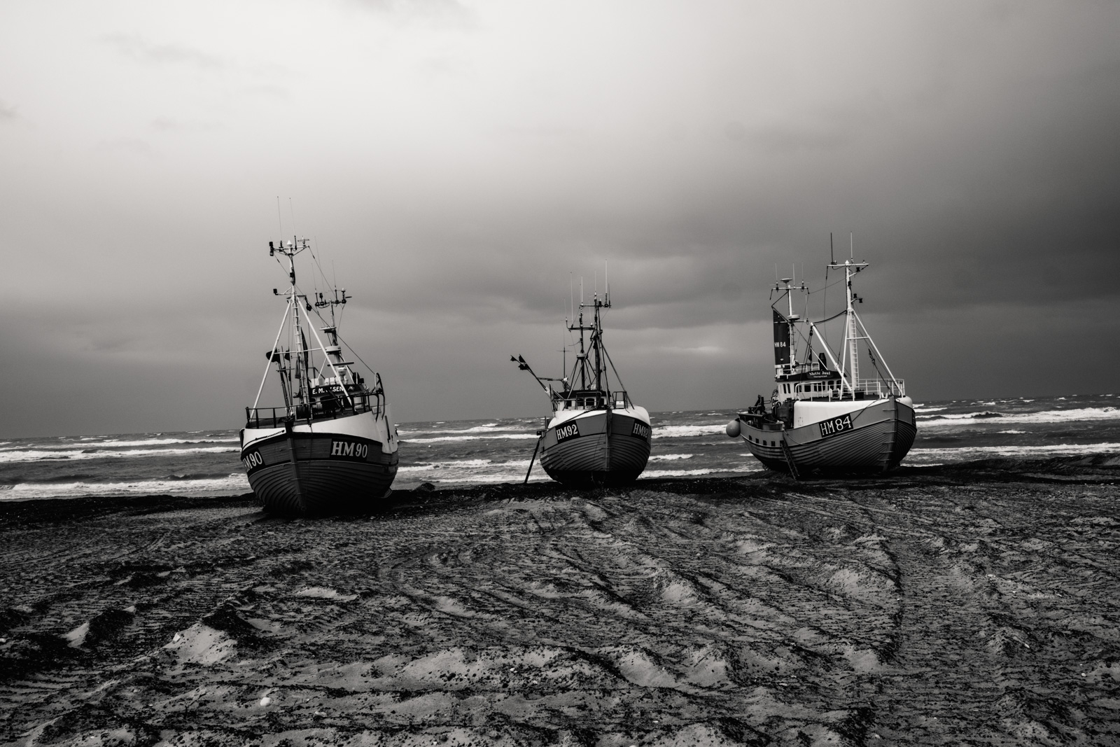 Thorup is one of the last places in the country that tows the fleet onto the beach with a gigantic tractor, when it comes in with the day’s catch.