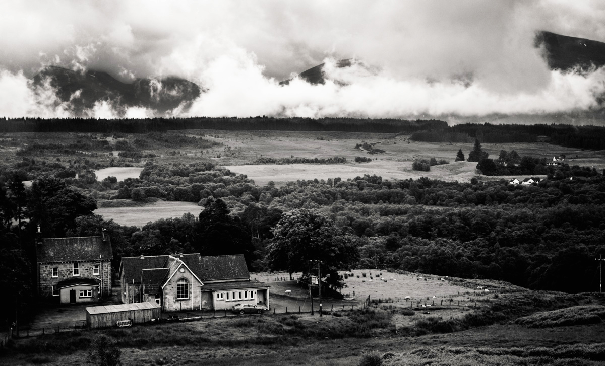 Clouds like fire. Somewhere in Scotland.