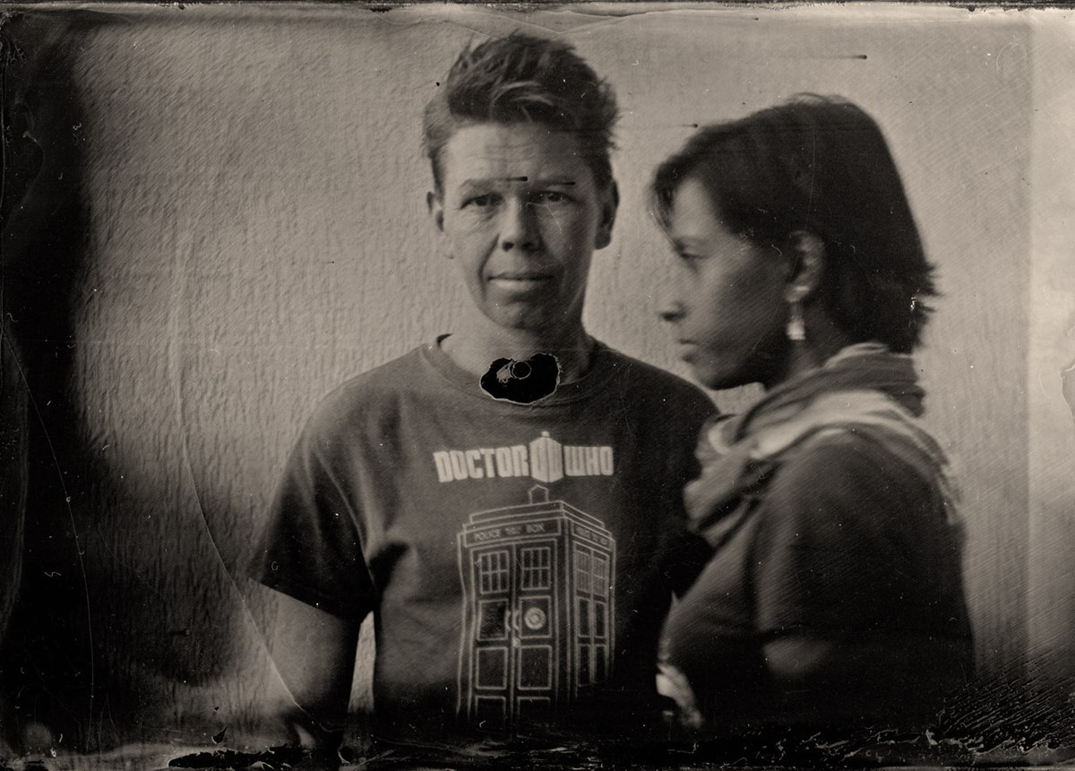 The students, by the master. Flemming and I, photo (and plate, which we got to keep!) courtesy Darko Ilic