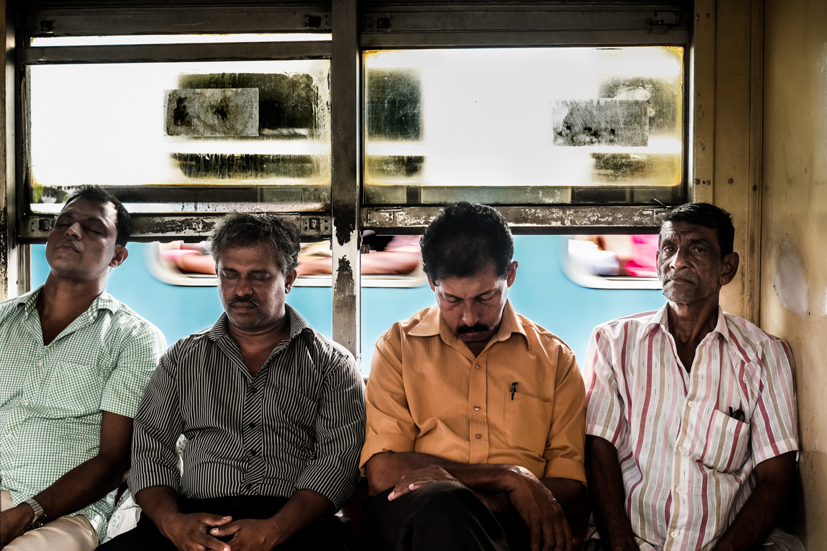 On the train. Colombo, Sri Lanka