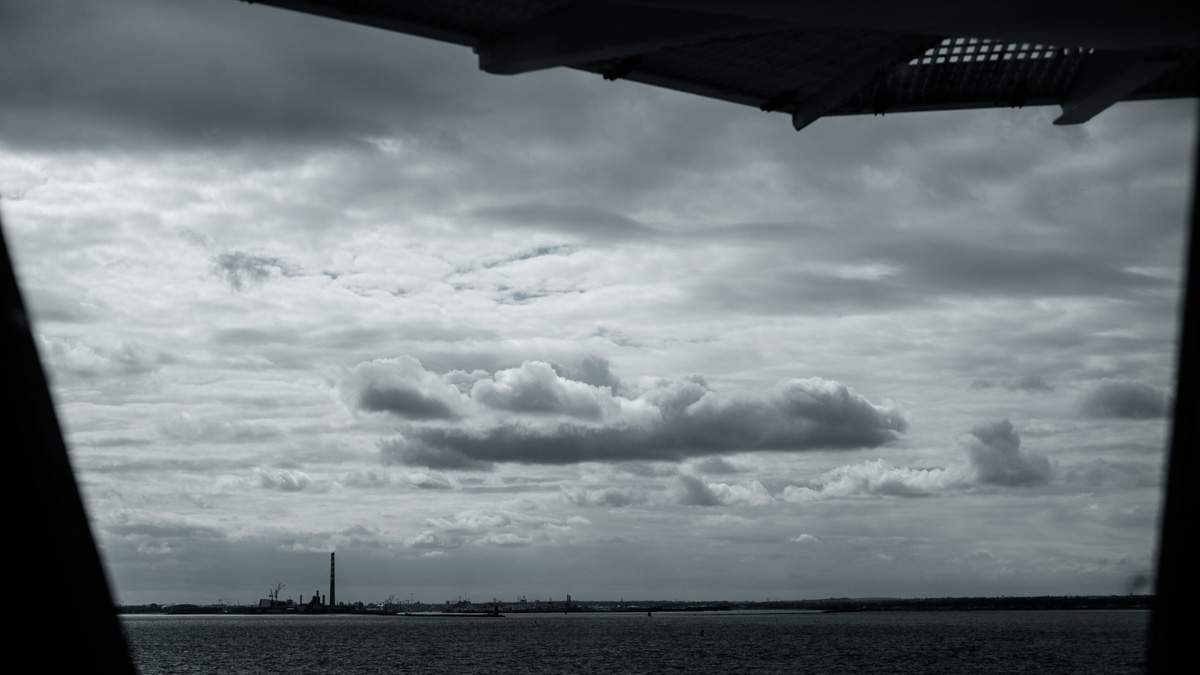 The first glimpse of Ireland, after 3-ish hours crossing the Irish sea on the ferry.